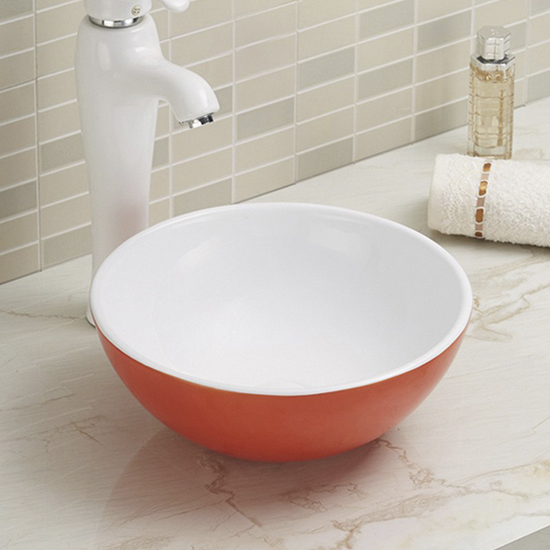 Heat Resistance Round Freestanding Sink Bathroom Long-Standing Use Wash Basin Table Top