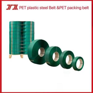 Wholesale PET plastic steel belt, tensile strength PET packaging belt, UV resistance, automatic bonding, strong tensile strength from china suppliers