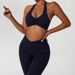 Breathable Scrunch Sports Bra Workout Leggings Sets For Women