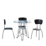 Modern Glass Top Dining Room Table , Colorful Glass Top Dining Table And Chairs