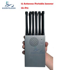 Wholesale 4G 5G GPS Lojack Portable Signal Jammer 12w 12 Bands Nylon Case 30m Radius from china suppliers