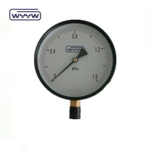 Wholesale 150mm 6&quot; Precision Pressure Gauge Bottom Connection Black Steel from china suppliers