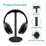Portable Universal Gaming Headset Holder Aluminum Desktop Headphone Stand 225mm