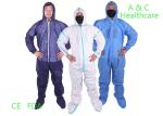 Blue Surgical Sterile Disposable Protective Gowns ISO CE 35-60G Polyethylene
