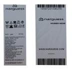 Pink Matt Coated Clothing Hang Tags Silvery Foil Stamped With Button Bags ,