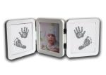 Wooden Baby Hand And Footprint Picture Frame Customized Baby Photo Album