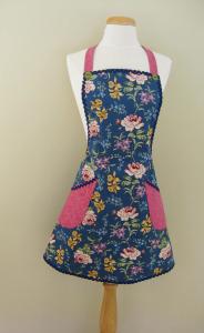 Wholesale Ladies Apron, Adult Apron, Blue Kitchen Apron, Full Cooking Apron, Kitchen Apron, Floral Apron, Gift For Her, Full Apron from china suppliers