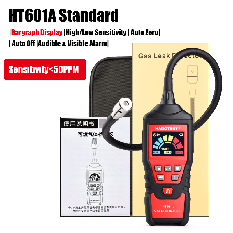 15 Inch Smart Gas Leak Detector , HT601A Portable Combustible Gas Detector