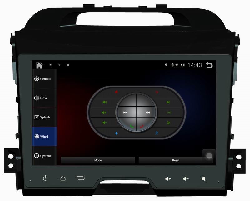 Ouchuangbo 9 inch big screen Android 4.4 car gps navigation DVD player for Kia Sportage 2010-2012