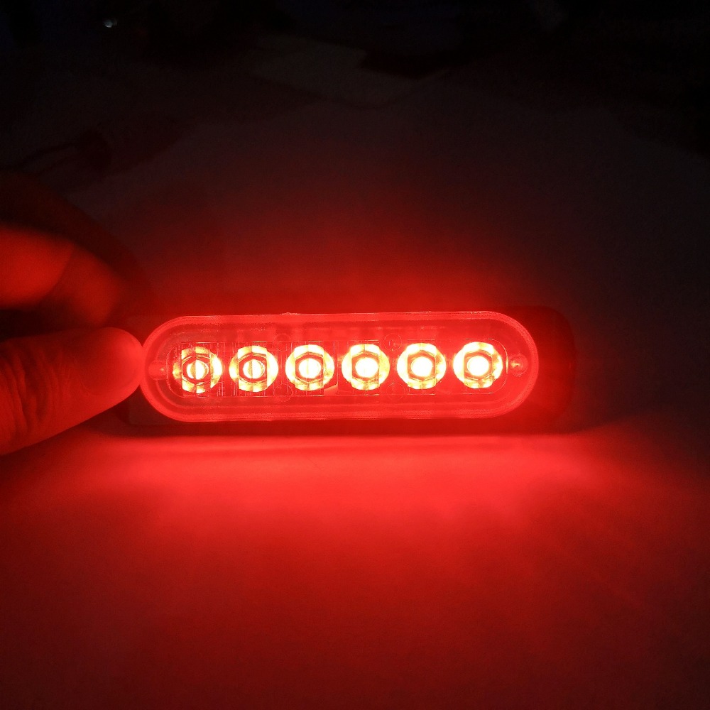 6LED Car Side Marker Lights Trucks Strobe Lamp LED Flasher Warning Lights