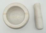 Round Stone Mortar And Pestle Natural Solid Granite Herb Grinding