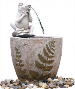 Wholesale Medium Nude Frog Resin Water Fountain / Resin Garden Water Features mini water fountain decorative water fountain from china suppliers