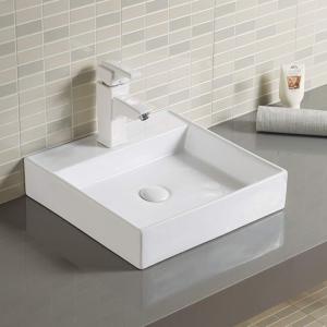 Wholesale Solid Counter Top Bathroom Sink 16 Inch Philosophy Square Hand Basin from china suppliers