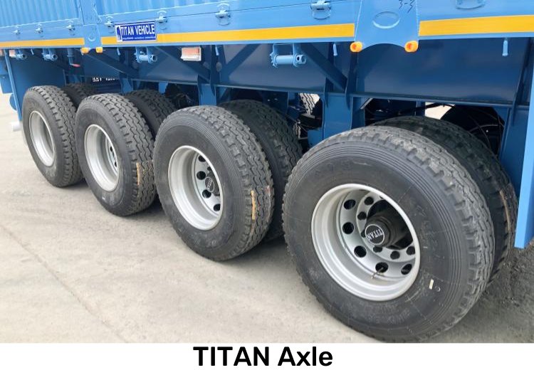 TITAN 4 Axle 80Ton Fence Cargo Trailer with Fence Cargo Semi Trailer