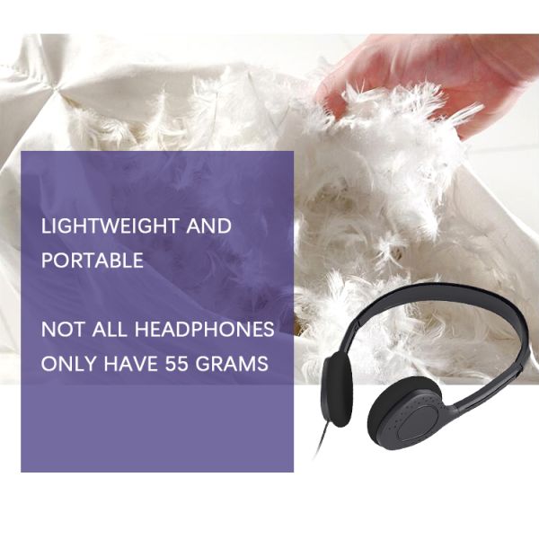 Disposable Noise Cancelling Aviation Headset with 3.5mm Audio Plug and Customized Cord Length