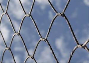 China Anti - Break Ss304 Wire Rope Netting , Strong Toughness Stainless Steel Zoo Mesh on sale