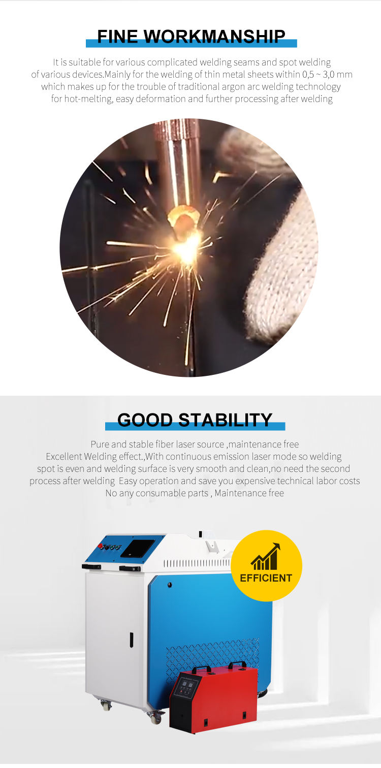 1500W 2000W Handled Laser Spot Welding Machine For Metal