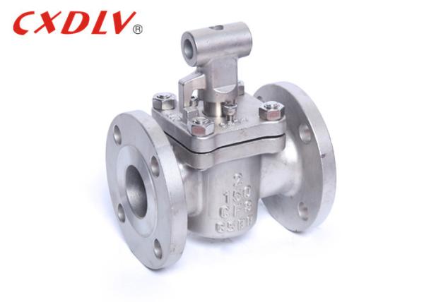 Flange End Full Bore Sleeved Plug Valves Carbon Steel Soft Sealed ANSI GB