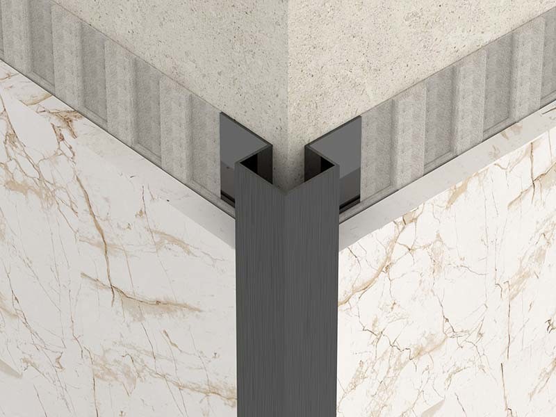 Stainless Steel Brushed Steel Tile Trim 10mm Corner Edge Trim Finishing Closing Strip