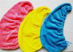 Yellow / Red Microfibre Hair Turban Towel Wrap Super Absorbent , Quick Dry Towel