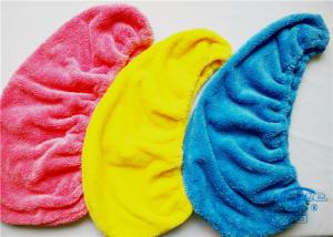 Wholesale Microfiber Coral Fleece Hair Drying Towel Turban , Light Weight Bath Towels from china suppliers