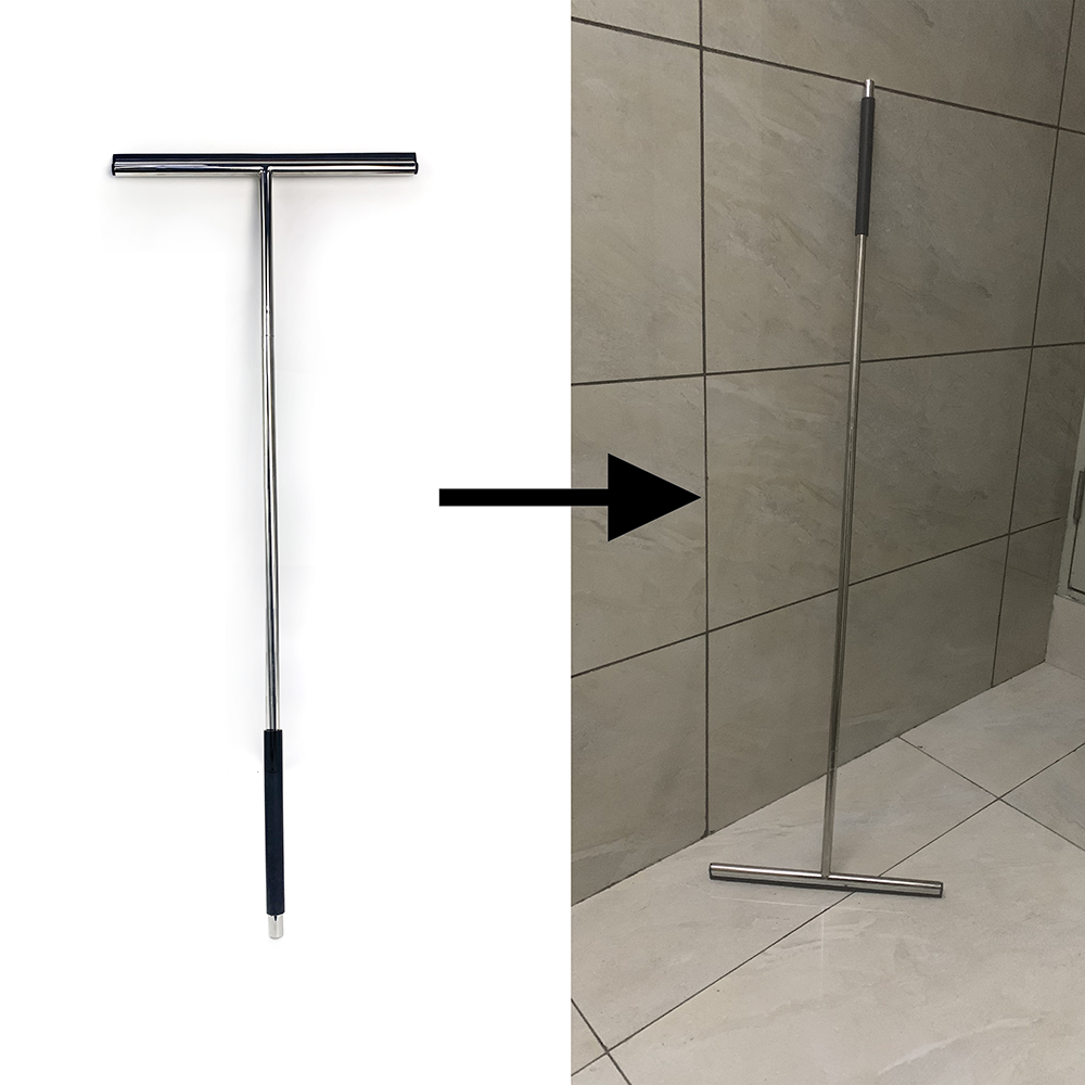 Black Stainless Steel Floor Wiper Squeegee glass window wiper silicone rubber Household Cleaning Floor Cleaner
