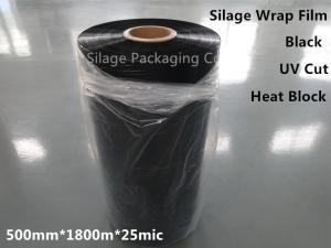 Wholesale 500mm*1800m Triple Layer Blown Black Silage Wrap Film from china suppliers