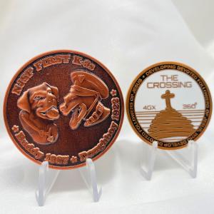 Wholesale Custom Metal Brass Copper Bronze Challenge Coin Laser Logo Print blank gold Coins for Engraving from china suppliers