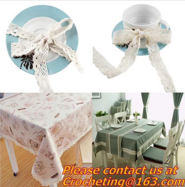 Cotton Crochet Lace Ribbon wholesale Lace Trim for cushion, sofa, curtain, DIY