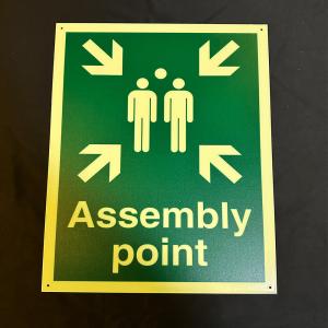 Wholesale 300 X 400mm Photoluminescent Assembly Point Signage Glow In The Dark from china suppliers
