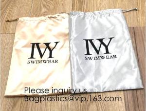Wholesale Satin Gift Bags Wedding Favor Drawstring Bags Baby Shower Christmas Gift Bag,Customized Logo Thick Gold Satin Hair Exten from china suppliers