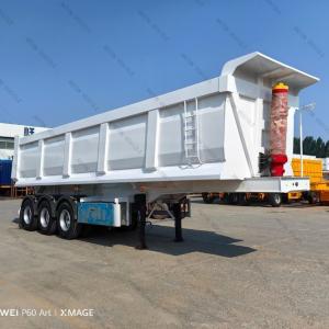 Wholesale Heavy Duty Hydraulic 3 Axle Dump Truck Semi Trailer Tipping Truck Trailer 9t Grade from china suppliers