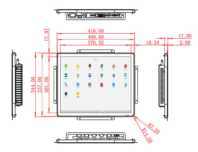 19-Inch Android Panel for Security Systems and Access Control Panels