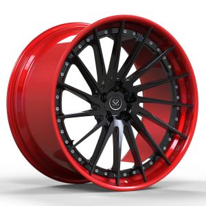 Wholesale Ferrari F88 Red Lip Alloy Aluminum 2 Piece Wheels car passenger customized from china suppliers