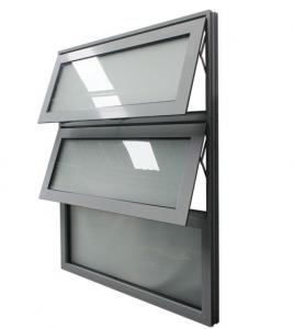China Silver Anodized Frame Aluminum Awning Windows Horizontal Tilt And Swing on sale