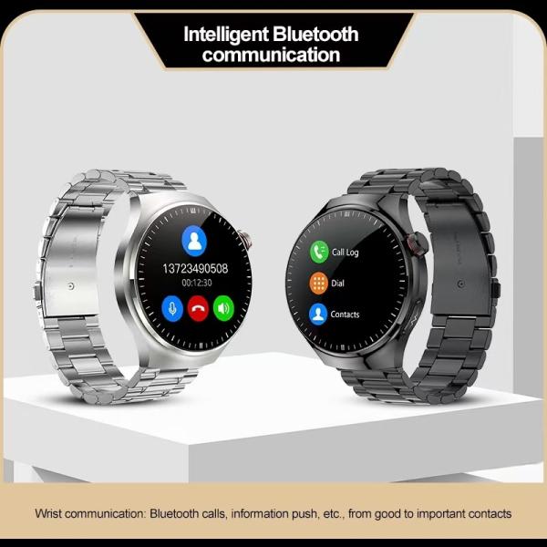 TK26 Health Monitoring Smart Watch 1.43 Inch ECG PPG BT Call Metal Strap Mens