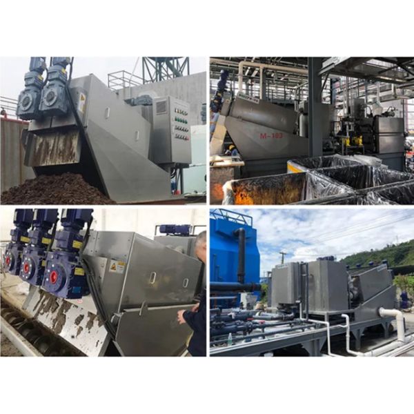 4.5KW Multidisc Screw Press Sludge Dewatering Equipment Industrial Waste Water Treatment