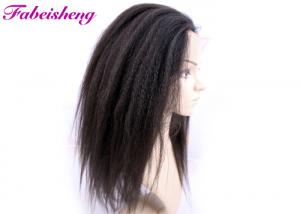 Wholesale Natural Looking Full Human Hair Lace Wigs , Yaki 100 Percent Human Hair from china suppliers