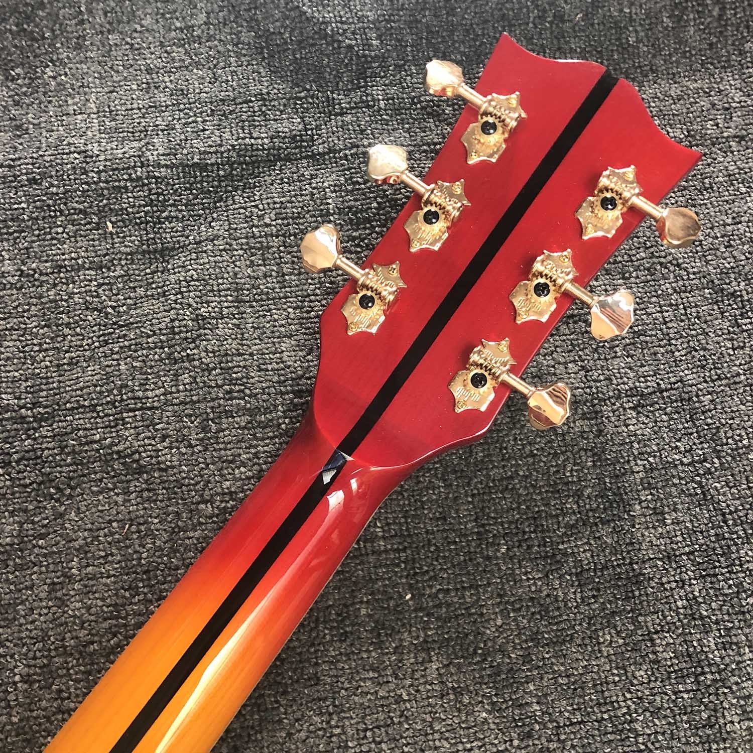 Custom Grand jumbo 43 inch J200 water ripple back side with kinds colors Acoustic Guitar life tree inlay neck, vintage