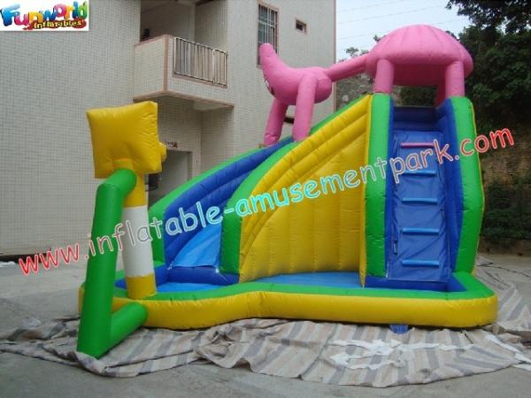 Commercial 0.55 mm PVC Tarpaulin Outdoor Inflatable Water Slides Pool For