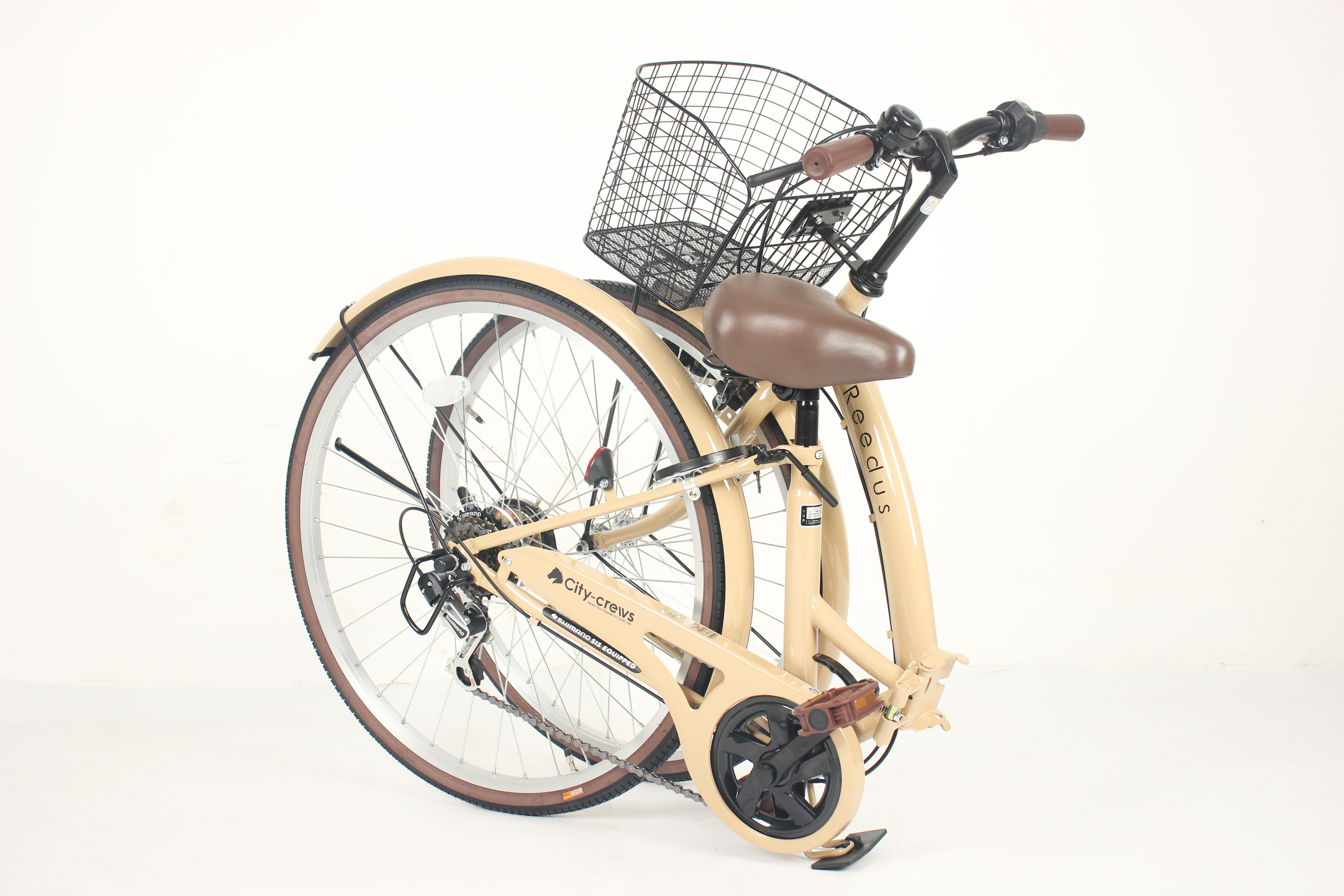 Comfortable Saddle Folding Road Bike High Carbon Steel Frame Folded 26 Inches