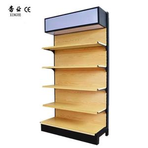 Wholesale Stores Wood Grain Shelf Retails Gondola Rack Supermarket Shelf from china suppliers