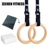 Buy cheap 28mm Wooden Pull Up Rings Olympic Double Layers Durable Nylon 8 Feet Stitches from wholesalers