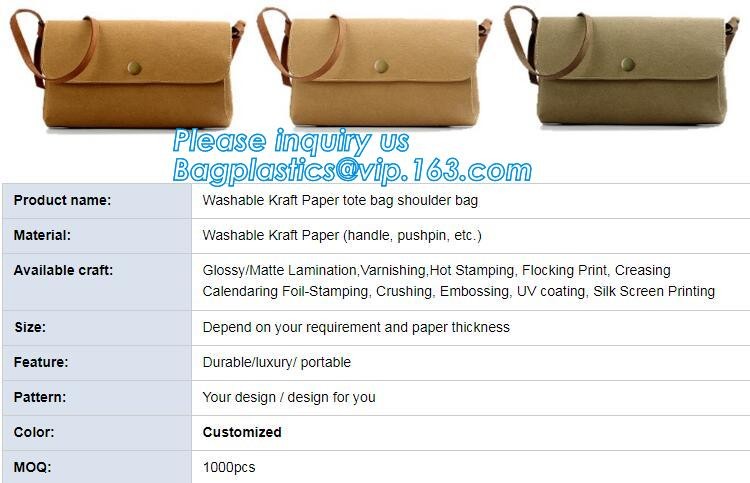 Cheap Lightweight Cheap Brown Custom Made Print Logo Water-proof Tyvek Paper Tote Shopping Bageco reusable promotion gif