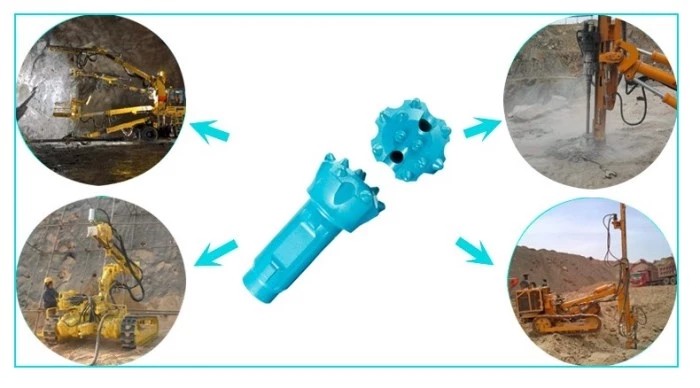 China manufacture t38 r38 thread bit 34mm tapered button bits for rock drilling