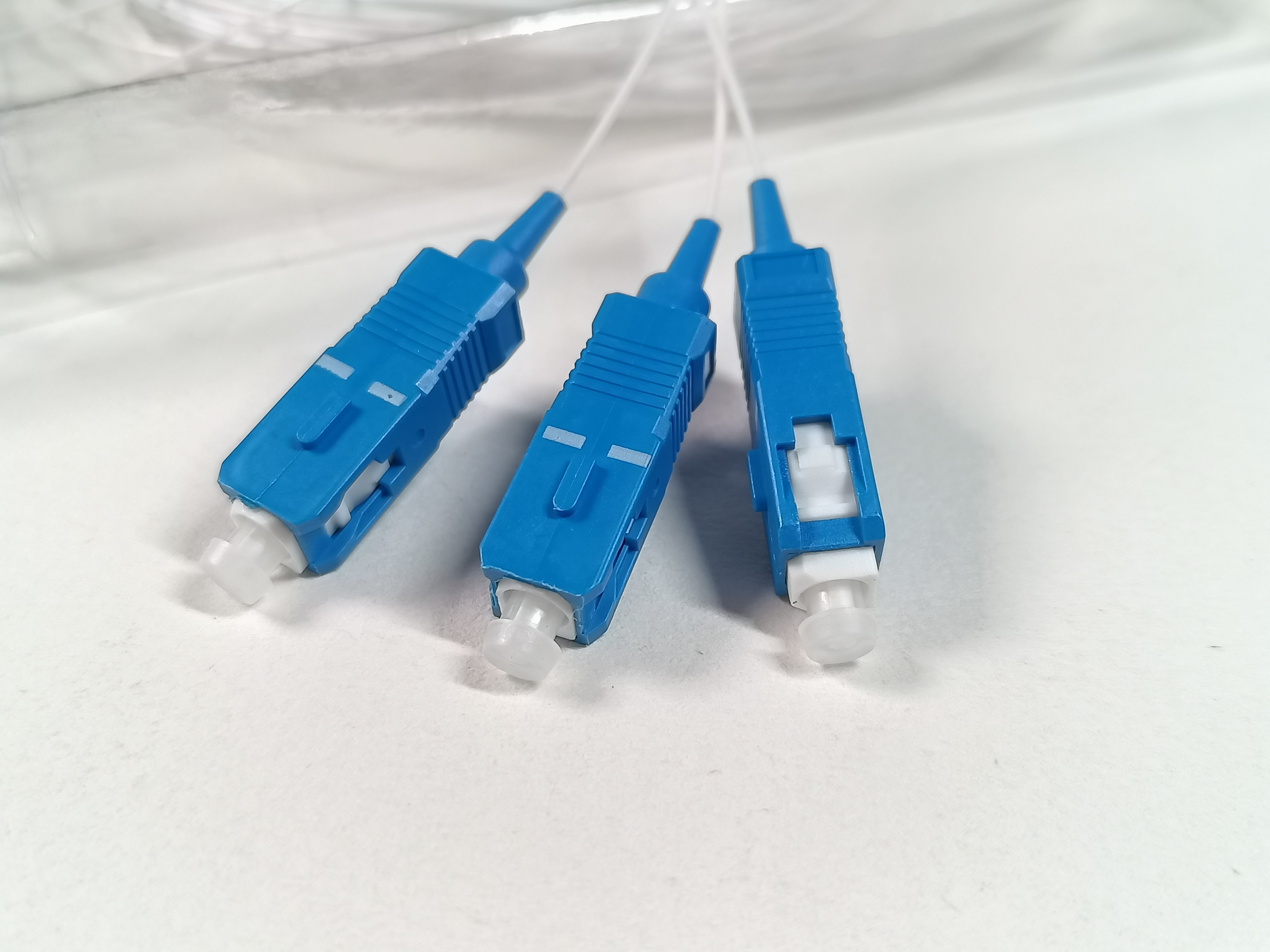 1x16 Mini PLC Splitter SC / UPC , Steel Tube Fiber Optic Splitter 0.9mm