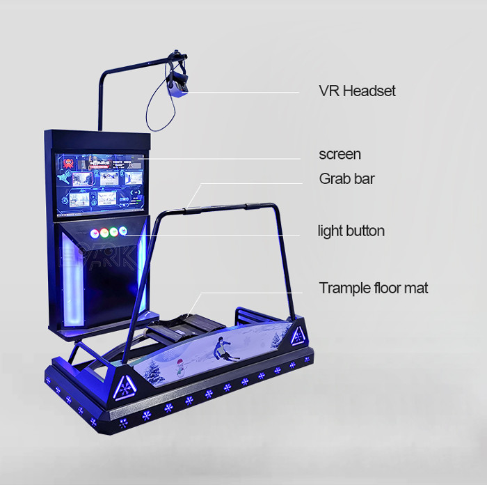 1 Palyer AC 220V 9D VR Simulator 8G Virtual Reality Ski Machine