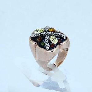 Wholesale Fashion 316L Stainless Steel Casting Clay CZ Stones Ring LRX371 from china suppliers