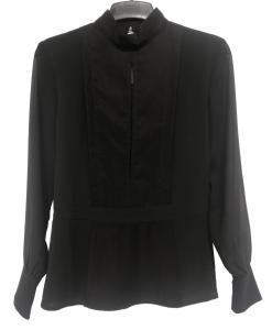 Wholesale Long Sleeve Splice Fashion Ladies Blouse Black Color Ladies Office Wear Blouses from china suppliers