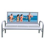 Modern ISO18000 Certificate 170cm Steel Garden Benches